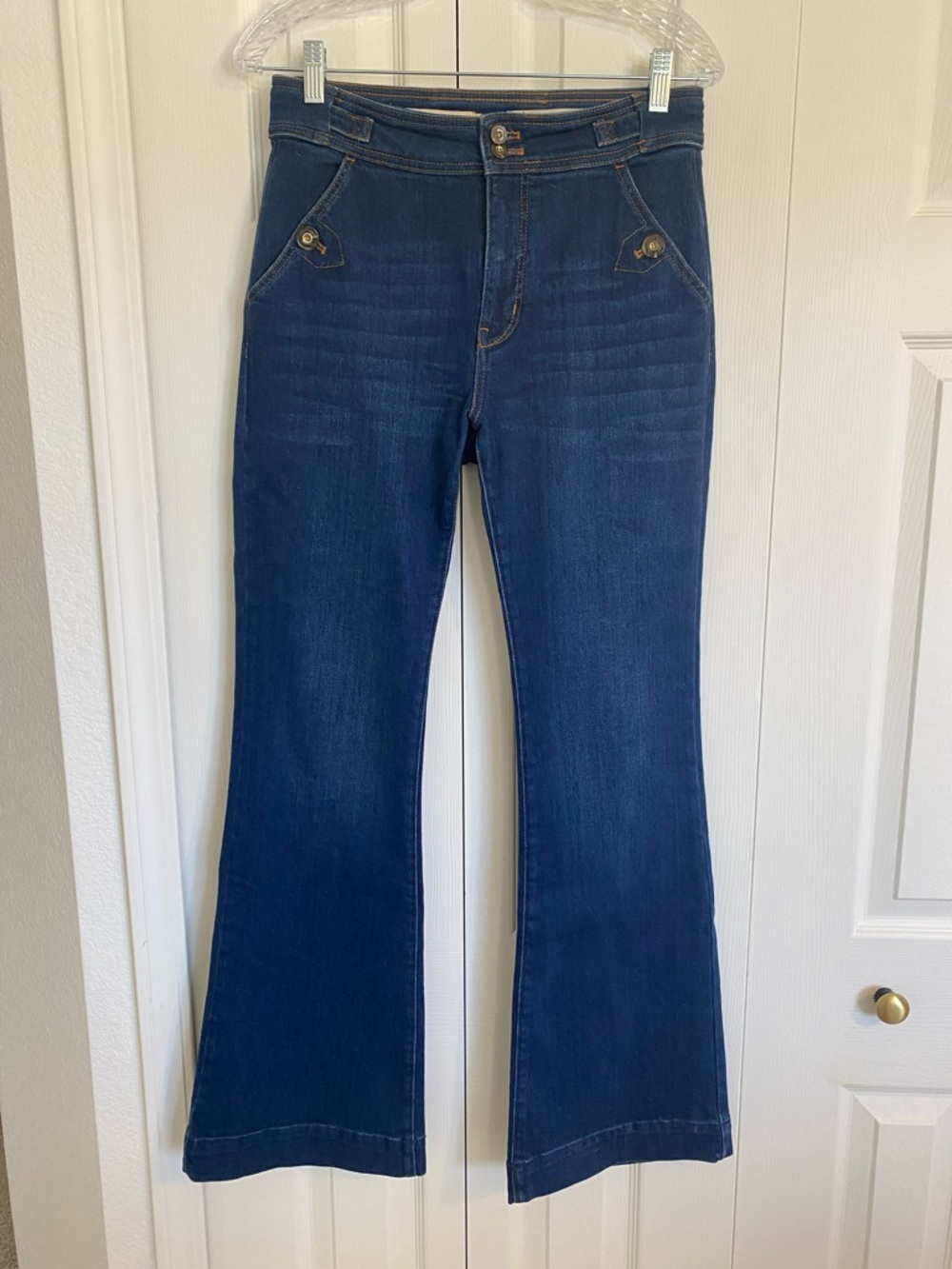 Pilcro and the Letterpress by Anthropologie Dark Blue Women's Bootcut Jeans